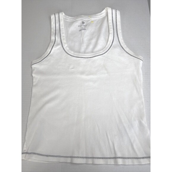Pilcro Tops - Anthropologie Pilcro Sustainable Ribbed Tank Top White M Clean Girl Minimalist